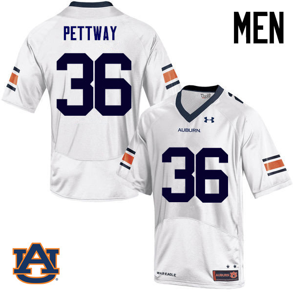 Men Auburn Tigers #36 Kamryn Pettway College Football Jerseys Sale-White